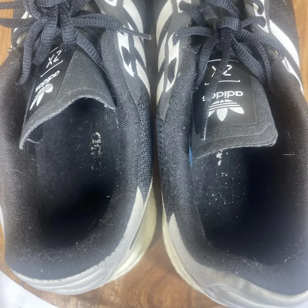 Adidas ZX 1K Boost Mens Black And White‎ Size 12 Athletic Running Shoes